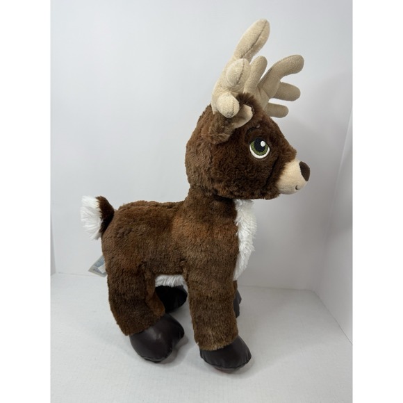 BUILD‎ A BEAR 18" Dasher Reindeer Christmas Plush Stuffed Animal, Green Eyes - Picture 4 of 9